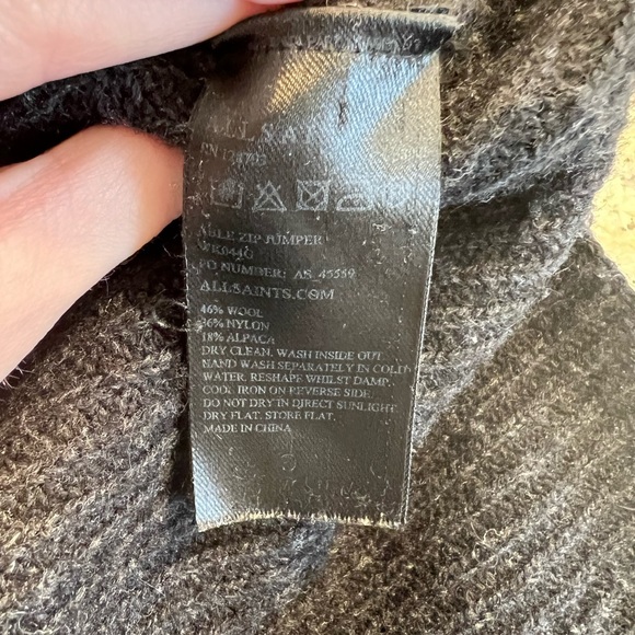 Allsaints Alpaca Wool Asymmetrical Sweater - Picture 4 of 5